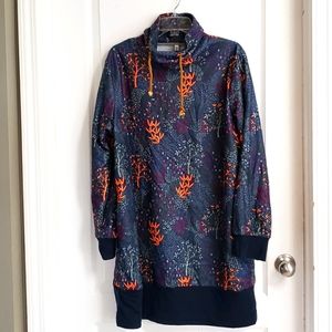 Long loose turtleneck cowl neck